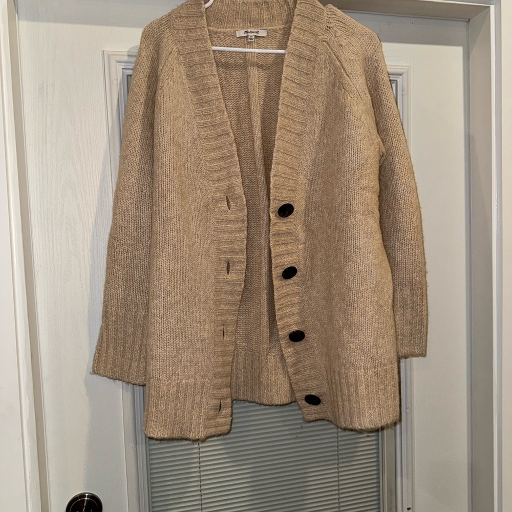 Madewell Soft Cream Knit Cardigan